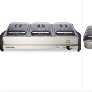 Brand new in box Proctor Silex Buffet Server with Three Trays